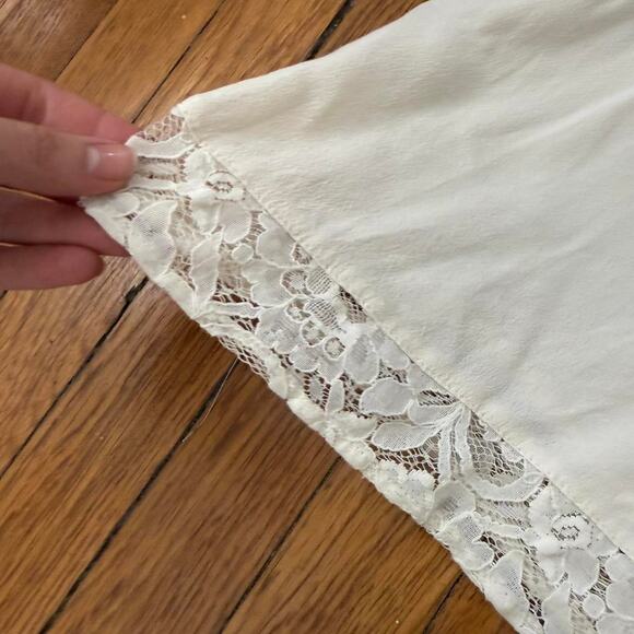 Cream Lace Romper with Lace Trim - Size S/M - Picture 2 of 7